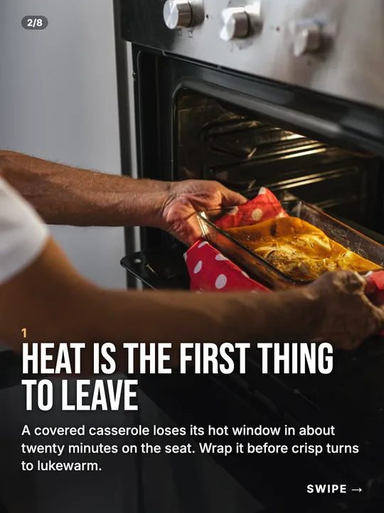 Slide: Heat is the first thing to leave.